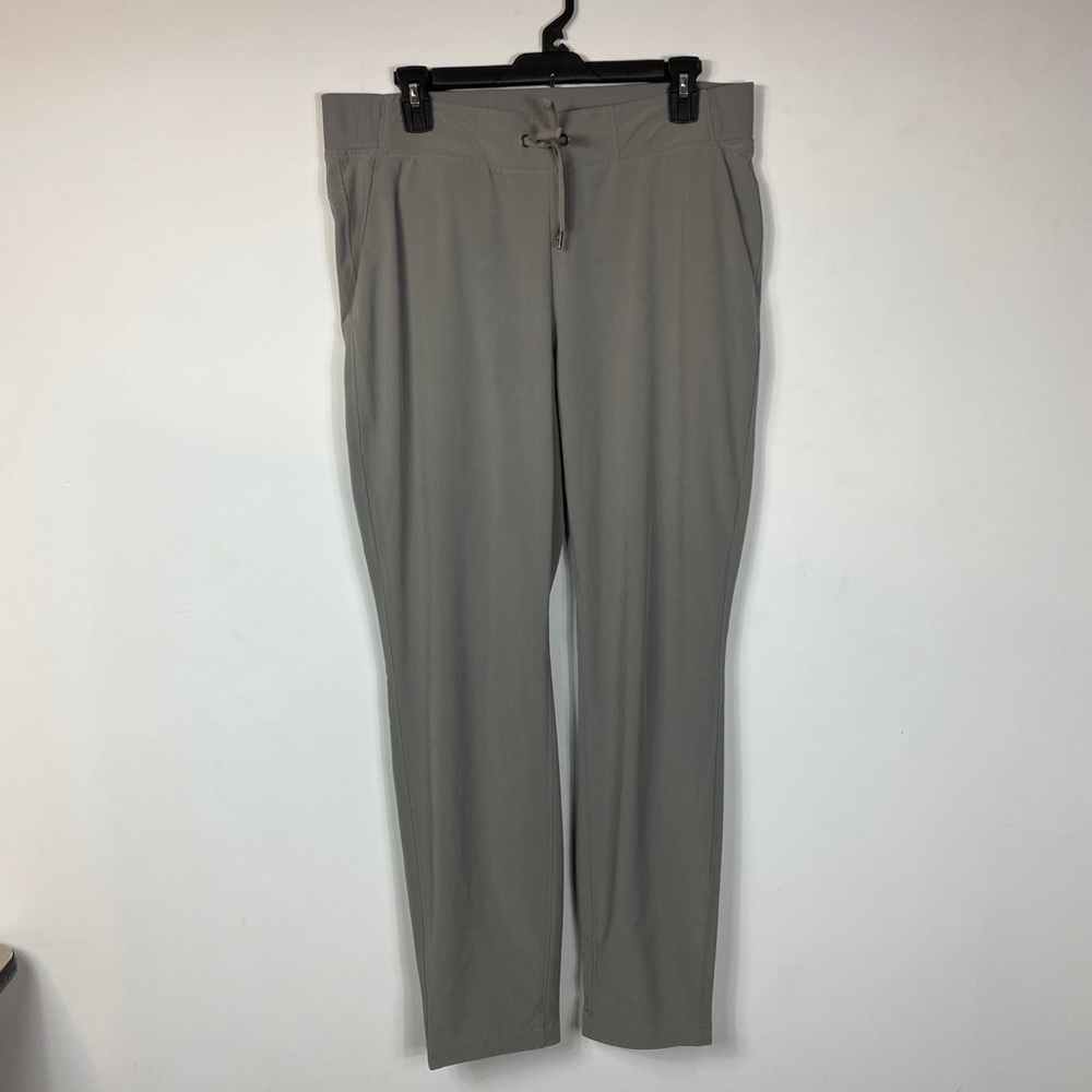 Athleta Gray Tie Waisted Trousers Workout Pants
